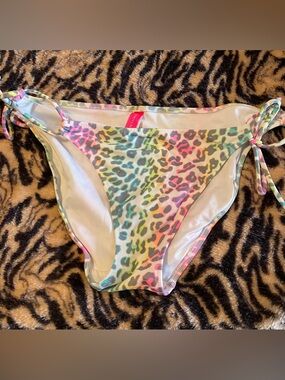 Victoria's Secret Multicolor Neon Leopard Bikini Bottoms